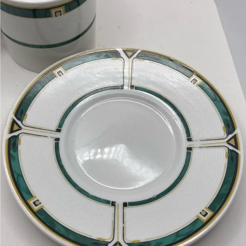 Vintage Lynns Fine China Cup & Flat-Bottom Saucer Sets (2)